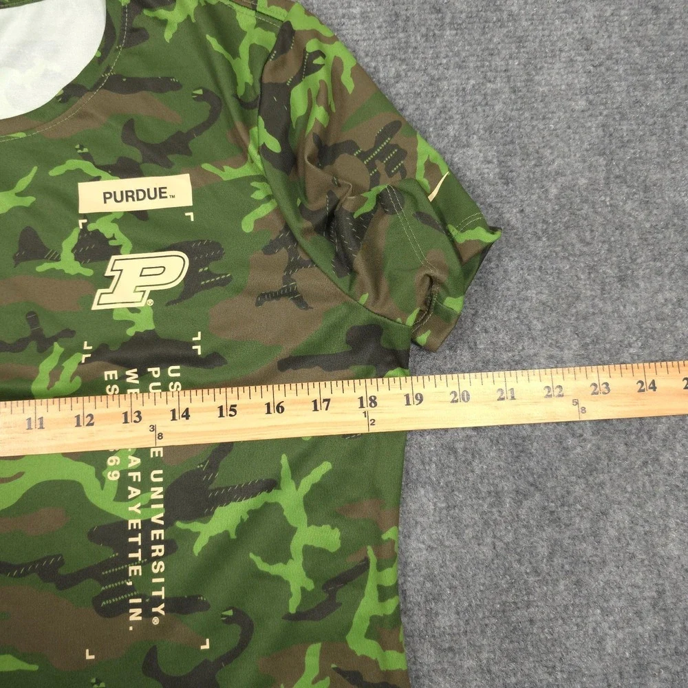 Nike Salute to Service Shirt Womens M Camo Purdue Boilermakers NCAA USA Flag